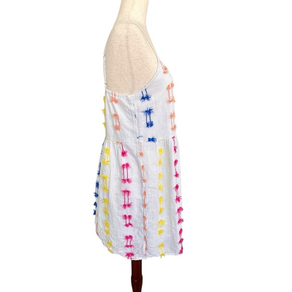 Lou & Grey For Loft Fringe Cami Dress Flirty Colorful Babydoll Airy Girlie Sz S - Picture 3 of 11